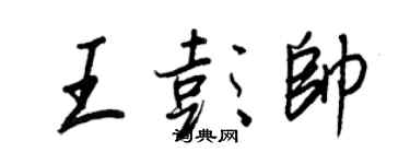 王正良王彭帅行书个性签名怎么写