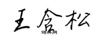 王正良王含松行书个性签名怎么写