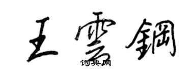 王正良王云钢行书个性签名怎么写