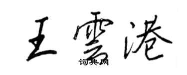 王正良王云港行书个性签名怎么写