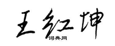 王正良王红坤行书个性签名怎么写