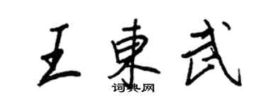 王正良王东武行书个性签名怎么写