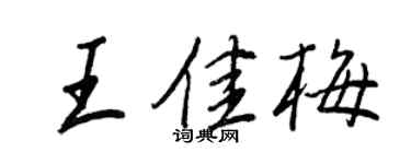 王正良王佳梅行书个性签名怎么写