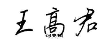 王正良王高君行书个性签名怎么写