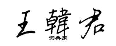 王正良王韩君行书个性签名怎么写
