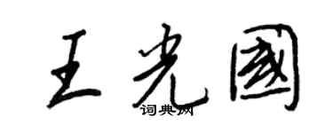 王正良王光国行书个性签名怎么写