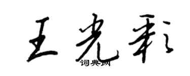 王正良王光彩行书个性签名怎么写