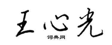 王正良王心光行书个性签名怎么写