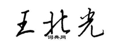 王正良王北光行书个性签名怎么写