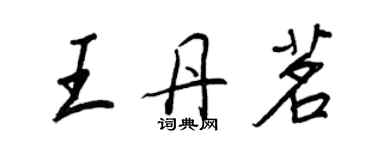 王正良王丹茗行书个性签名怎么写