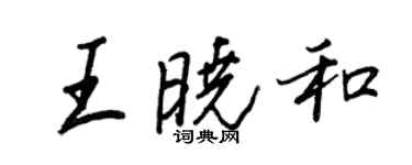 王正良王晓和行书个性签名怎么写
