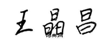 王正良王晶昌行书个性签名怎么写
