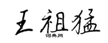王正良王祖猛行书个性签名怎么写