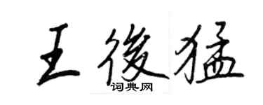 王正良王后猛行书个性签名怎么写