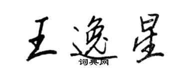 王正良王逸星行书个性签名怎么写