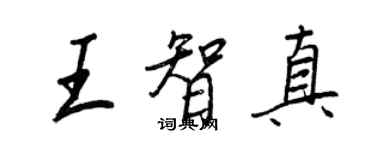 王正良王智真行书个性签名怎么写