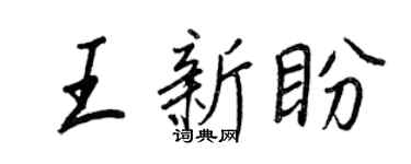 王正良王新盼行书个性签名怎么写