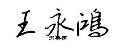 王正良王永鸿行书个性签名怎么写