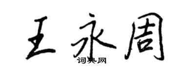 王正良王永周行书个性签名怎么写