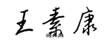 王正良王素康行书个性签名怎么写