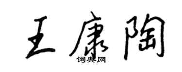 王正良王康陶行书个性签名怎么写