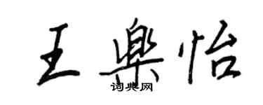 王正良王乐怡行书个性签名怎么写