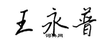 王正良王永普行书个性签名怎么写