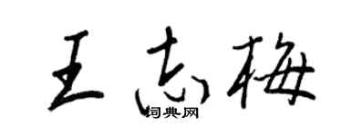 王正良王志梅行书个性签名怎么写
