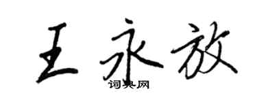 王正良王永放行书个性签名怎么写