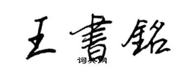 王正良王书铭行书个性签名怎么写
