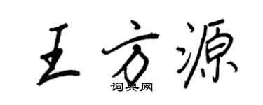 王正良王方源行书个性签名怎么写