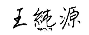 王正良王纯源行书个性签名怎么写