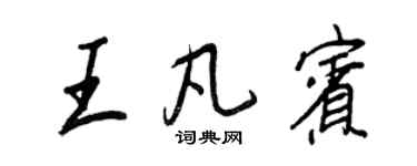 王正良王凡宾行书个性签名怎么写