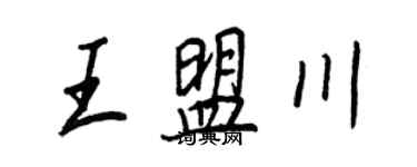 王正良王盟川行书个性签名怎么写