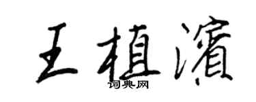 王正良王植滨行书个性签名怎么写