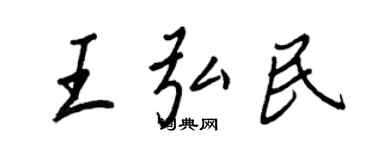 王正良王弘民行书个性签名怎么写