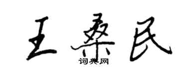 王正良王桑民行书个性签名怎么写