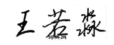王正良王若淼行书个性签名怎么写