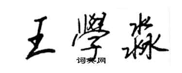 王正良王学淼行书个性签名怎么写