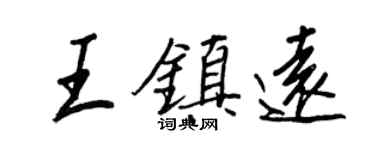 王正良王镇远行书个性签名怎么写