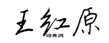 王正良王红原行书个性签名怎么写