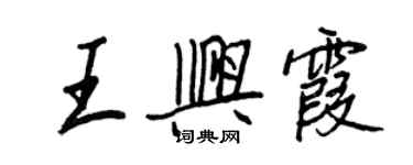 王正良王兴霞行书个性签名怎么写