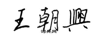 王正良王朝兴行书个性签名怎么写