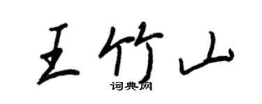 王正良王竹山行书个性签名怎么写