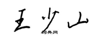 王正良王少山行书个性签名怎么写