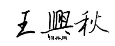 王正良王兴秋行书个性签名怎么写
