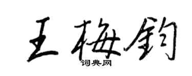 王正良王梅钧行书个性签名怎么写