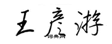 王正良王彦游行书个性签名怎么写