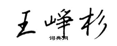 王正良王峥杉行书个性签名怎么写