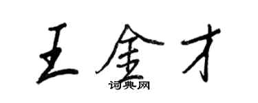 王正良王金才行书个性签名怎么写